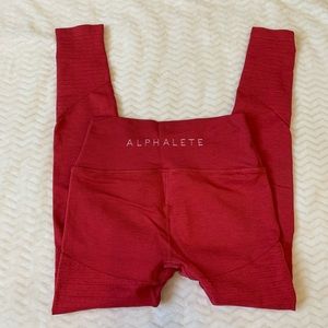 Alphalete red leggings